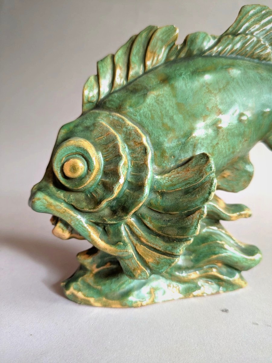 Poisson céramique art déco-photo-2