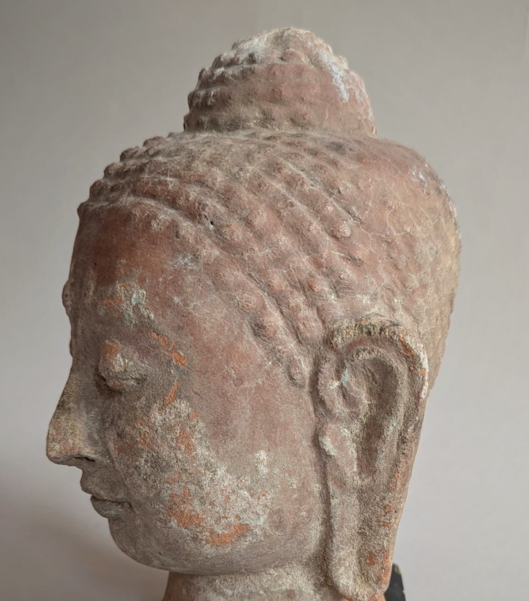 Grosse t&ecirc;te de Bouddha Tha&iuml;lande -photo-4