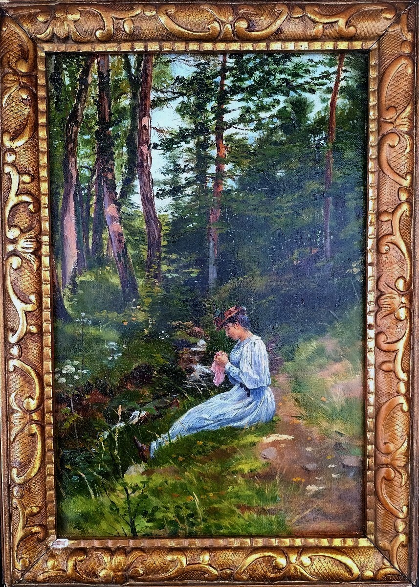 Elegante au repos 1880