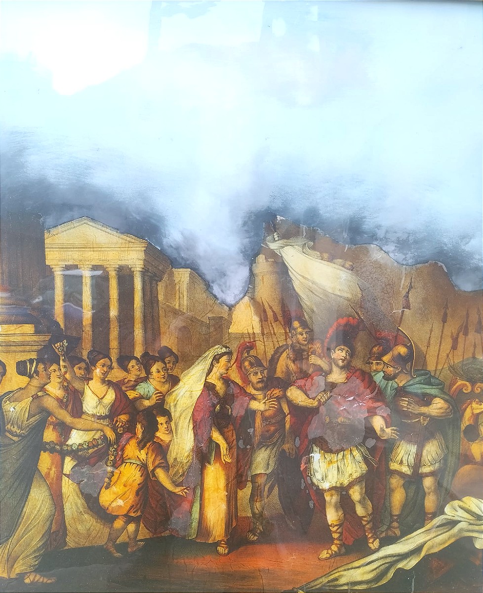 Empire Trumeau, Circa 1800, Fixed Under Glass-photo-2