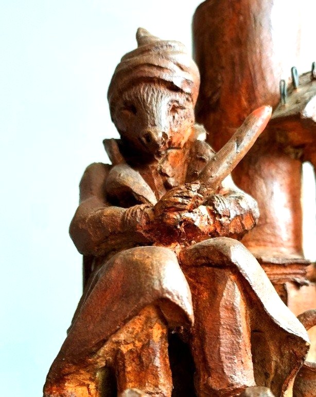 Anthropomorphisme Bougeoir Satyrique Rat d'&eacute;glise 1857-photo-2