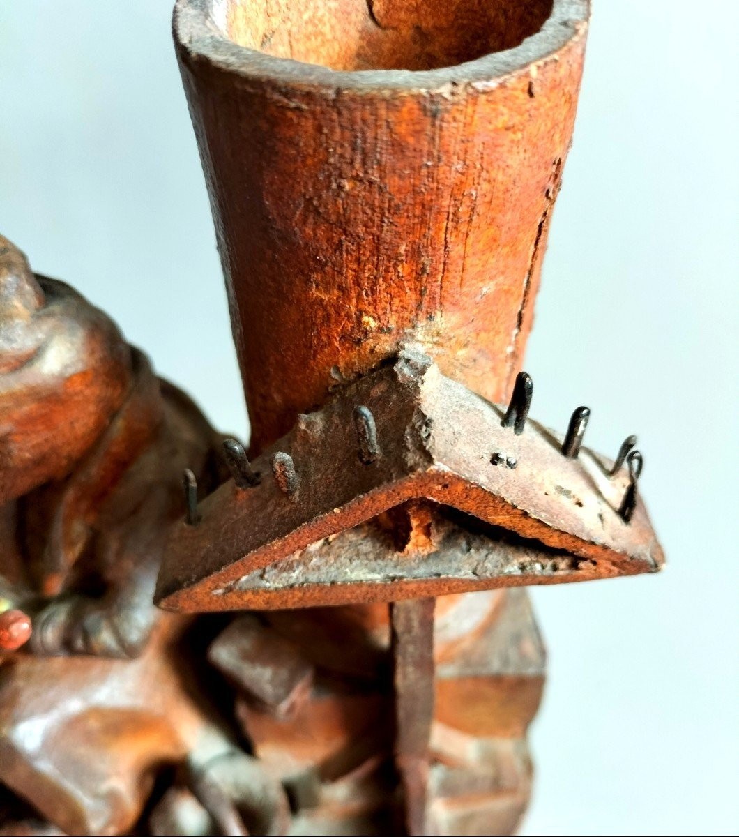 Anthropomorphisme Bougeoir Satyrique Rat d'&eacute;glise 1857-photo-3