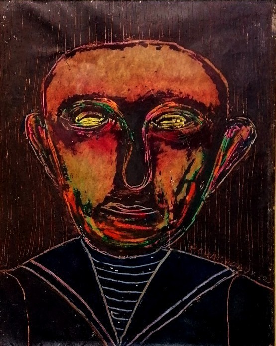  Art Brut Paul CHAMPEAUX-CARPENTIER (1904-?) Mus&eacute;e art moderne Saint Etienne-photo-3