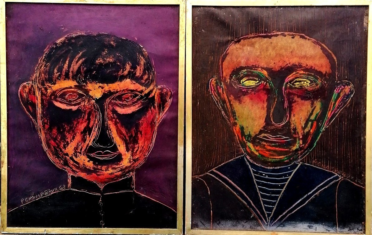  Art Brut Paul CHAMPEAUX-CARPENTIER (1904-?) Mus&eacute;e art moderne Saint Etienne