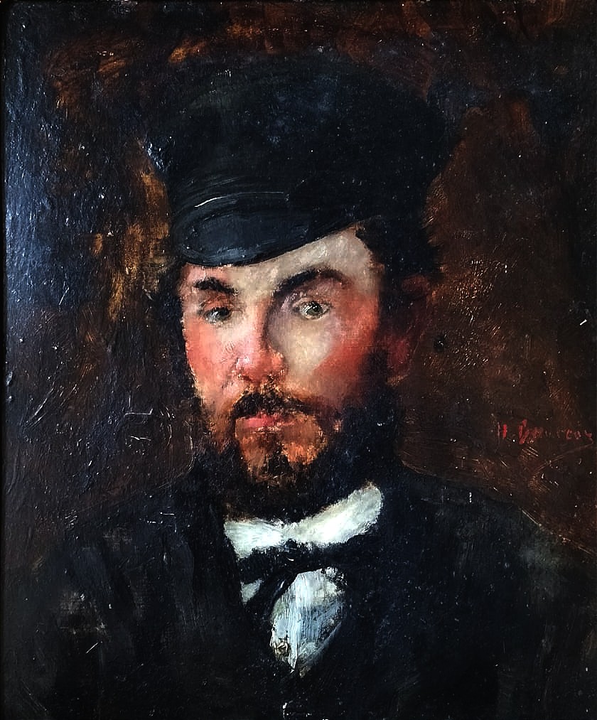 Impressionist Portrait Of A Man In A Cap 1870-photo-2