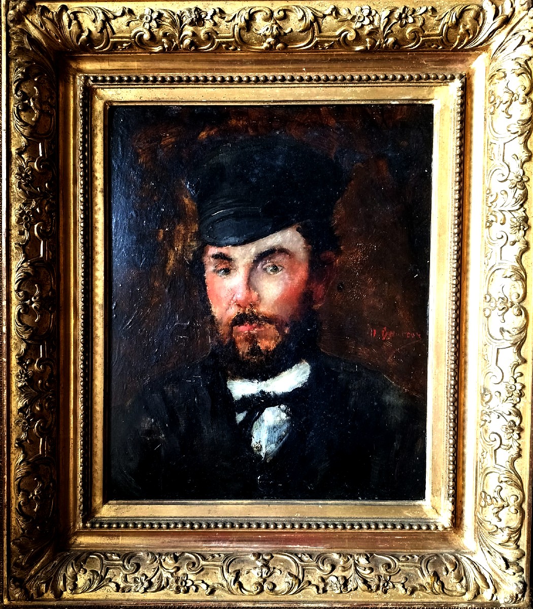 Impressionist Portrait Of A Man In A Cap 1870