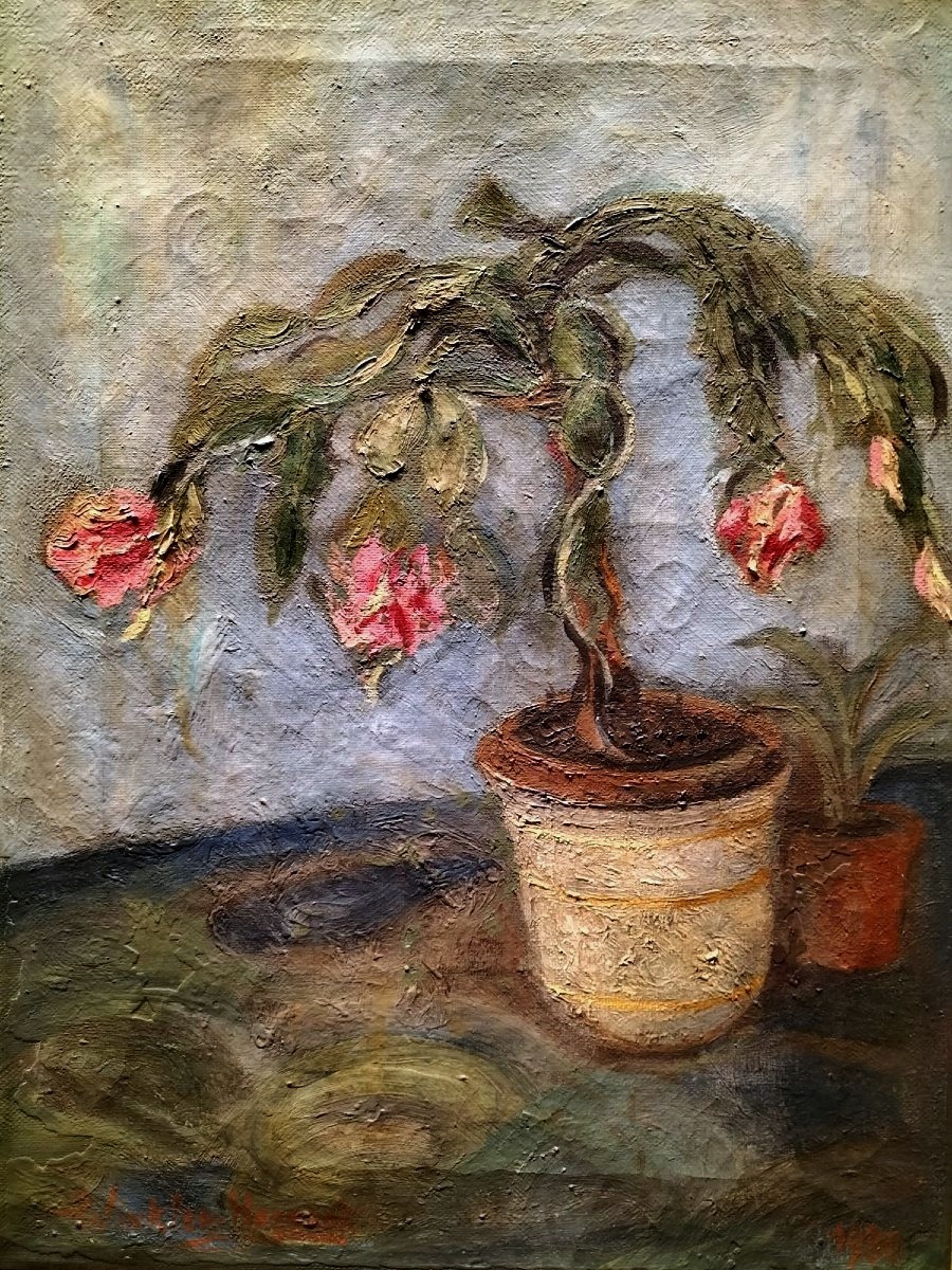 Nature morte pot de fleurs 1930