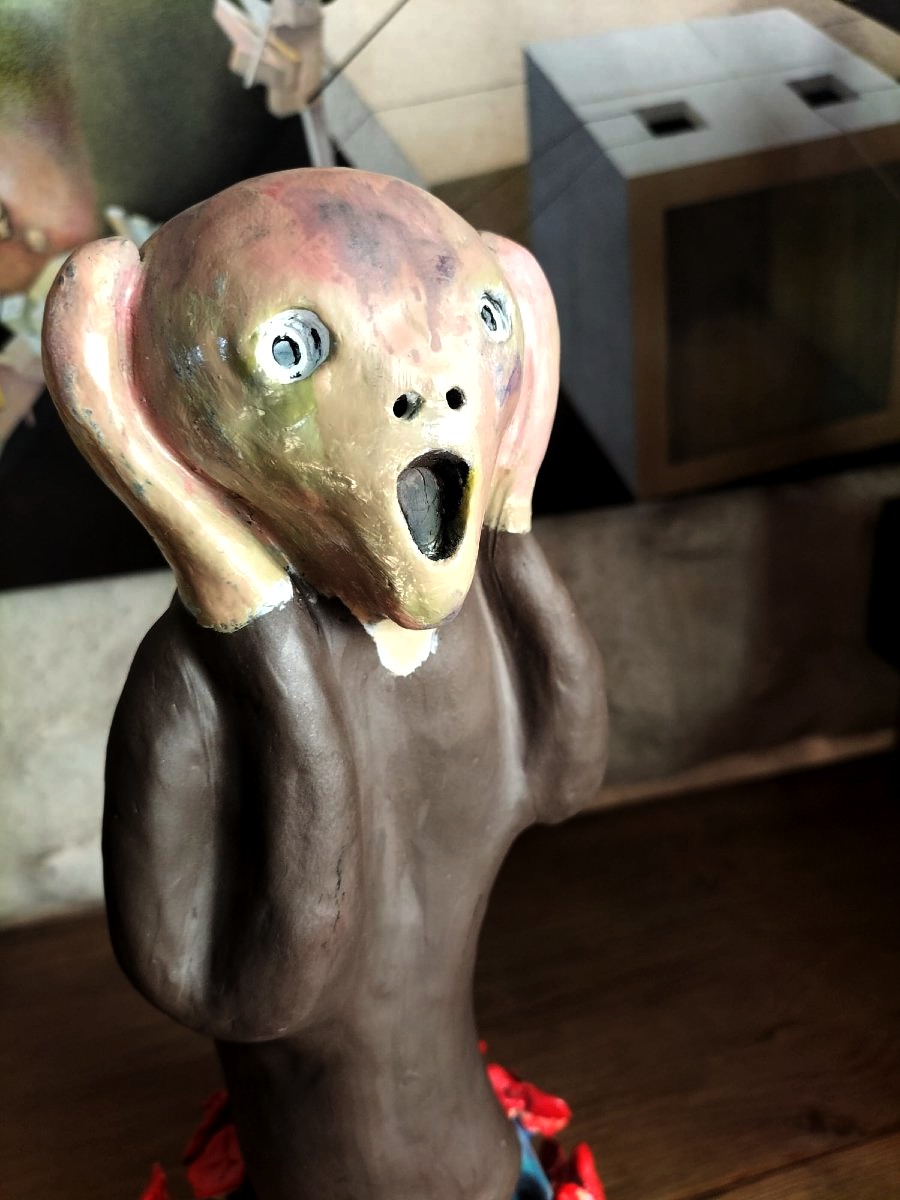 Art singulier Sculpture Le cri Munch -photo-2