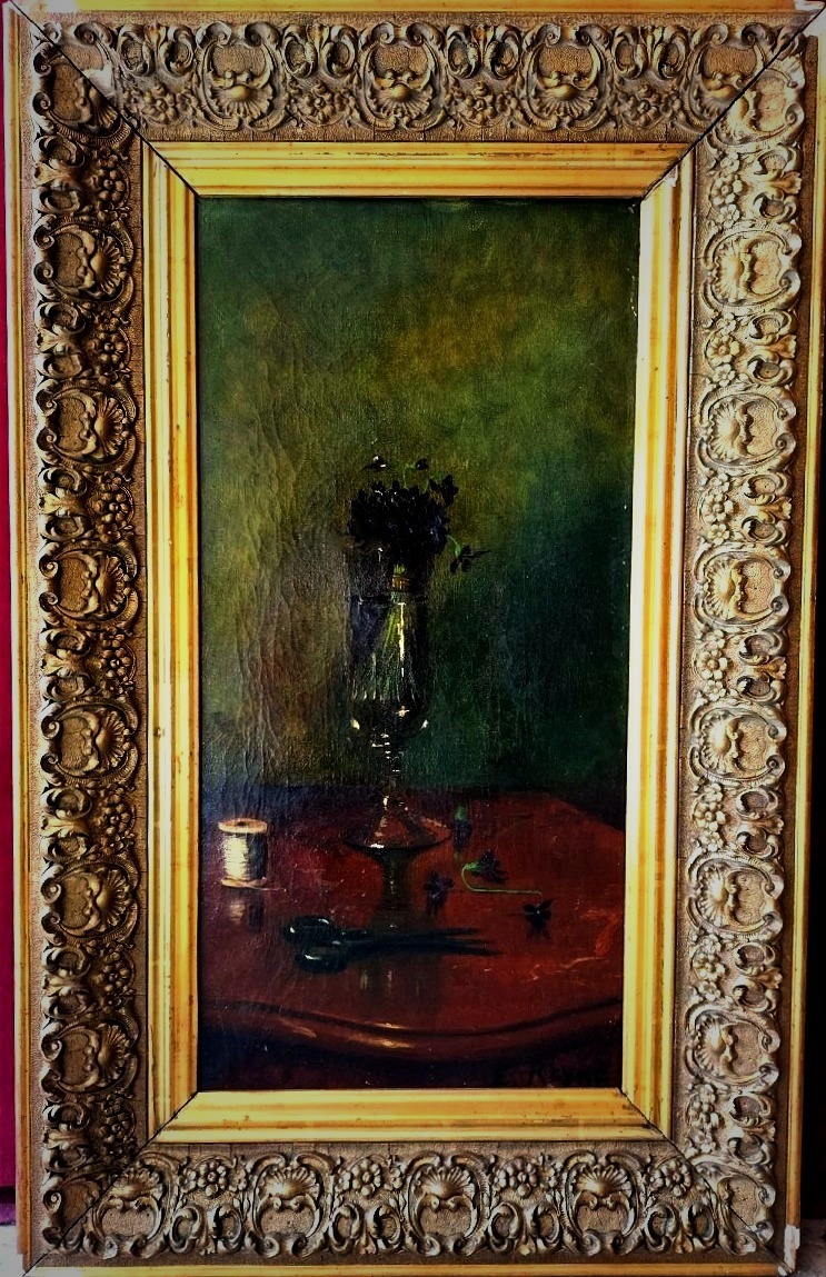 Nature morte impressionniste Le bouquet de violette 