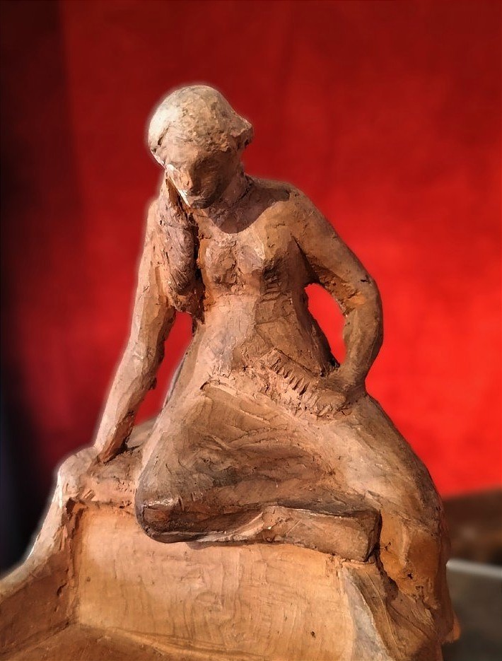 Sujet Terre Cuite art nouveau 1880-photo-4