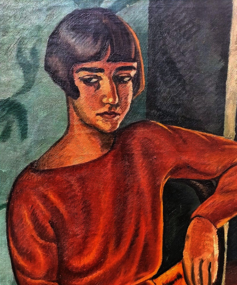 Large Portrait: Young Woman Reading, 1920-photo-2