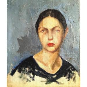 Portrait Jeune Femme Art Deco 1920