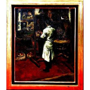 Self-portrait Painter In His Studio