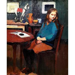 French School Young Girl 1920