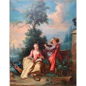 Sc&egrave;ne galante XVIII &egrave;me si&egrave;cle