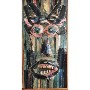 Free Figuration Collage Portrait Minotaur