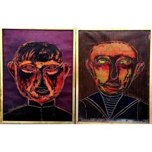  Art Brut Paul CHAMPEAUX-CARPENTIER (1904-?) Mus&eacute;e art moderne Saint Etienne