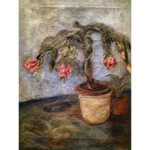 Nature morte pot de fleurs 1930