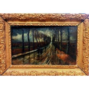 Ecole impressionniste "Sous la pluie" 1905