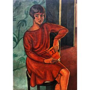 Large Portrait: Young Woman Reading, 1920
