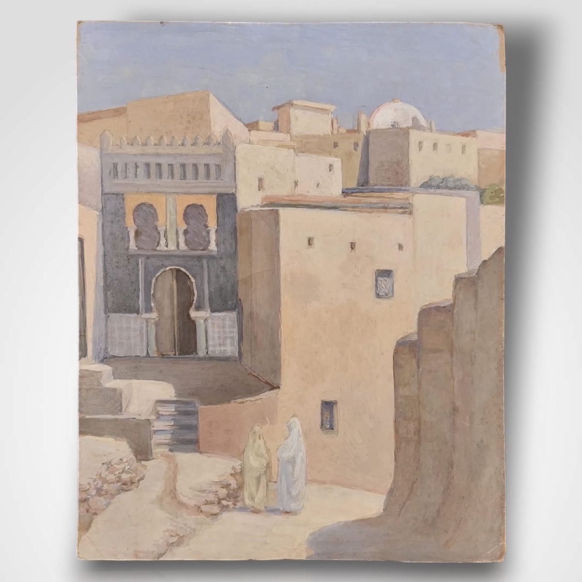 Gouache, Vue de Mostaganem, XXe.