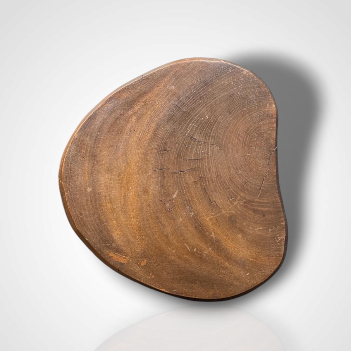 Suite Of Four Brutalist Stools, In Elm-photo-2