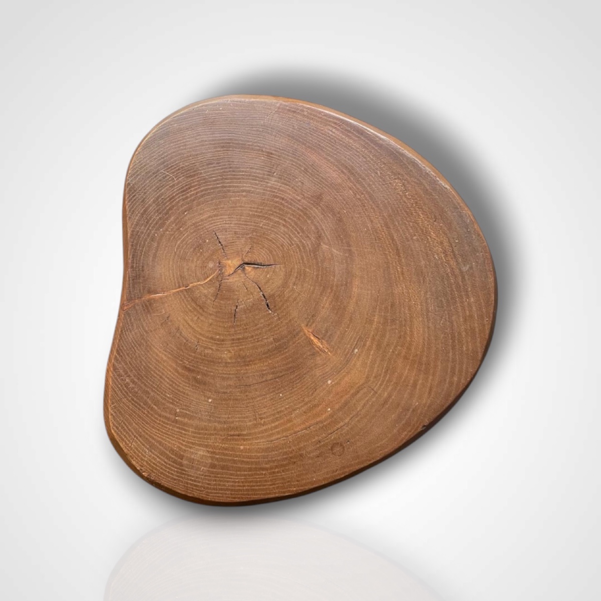 Suite Of Four Brutalist Stools, In Elm-photo-3