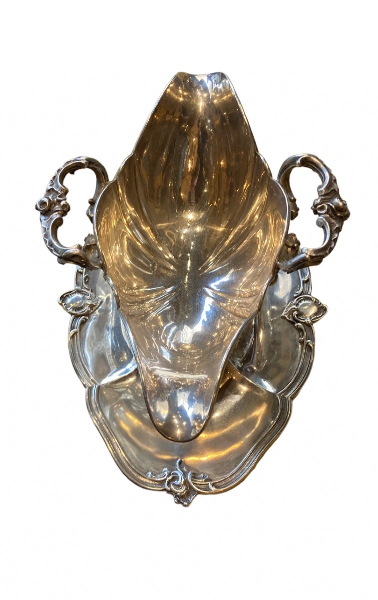 Sauceboat In Sterling Silver Nineteenth Morel & Cie-photo-2