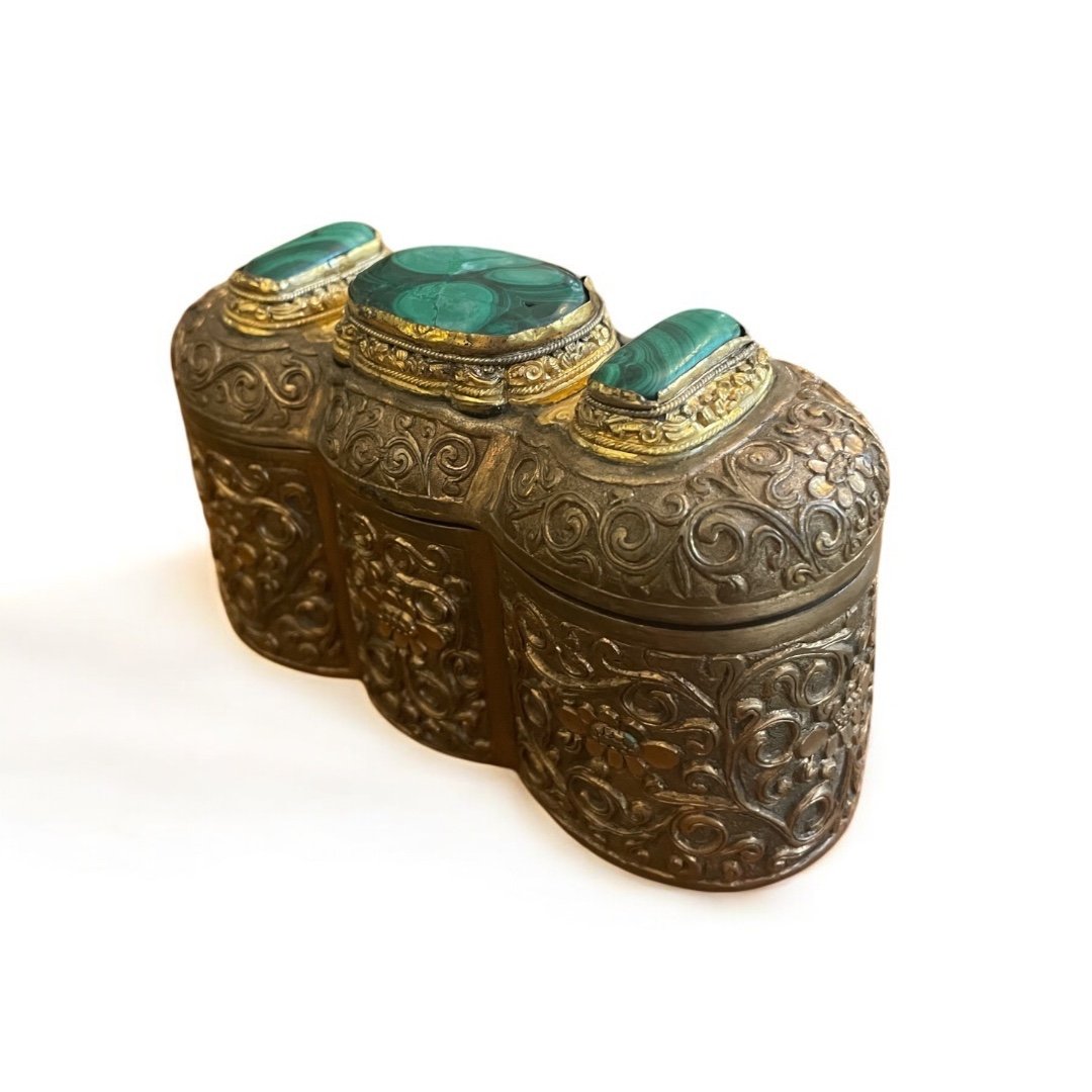 Old Chinese Belt Buckle Assembled In Inkwell-photo-2