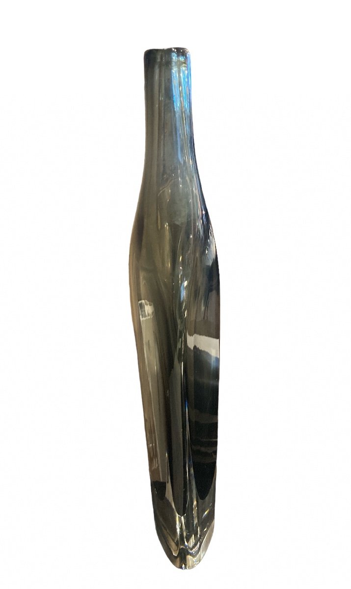 Vase Scandinave En Verre Par Nils Landberg Pour Orrefors-photo-3