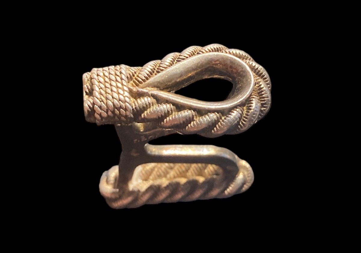 Hermès, Pair Of Cufflinks In Sterling Silver, Twentieth.-photo-3