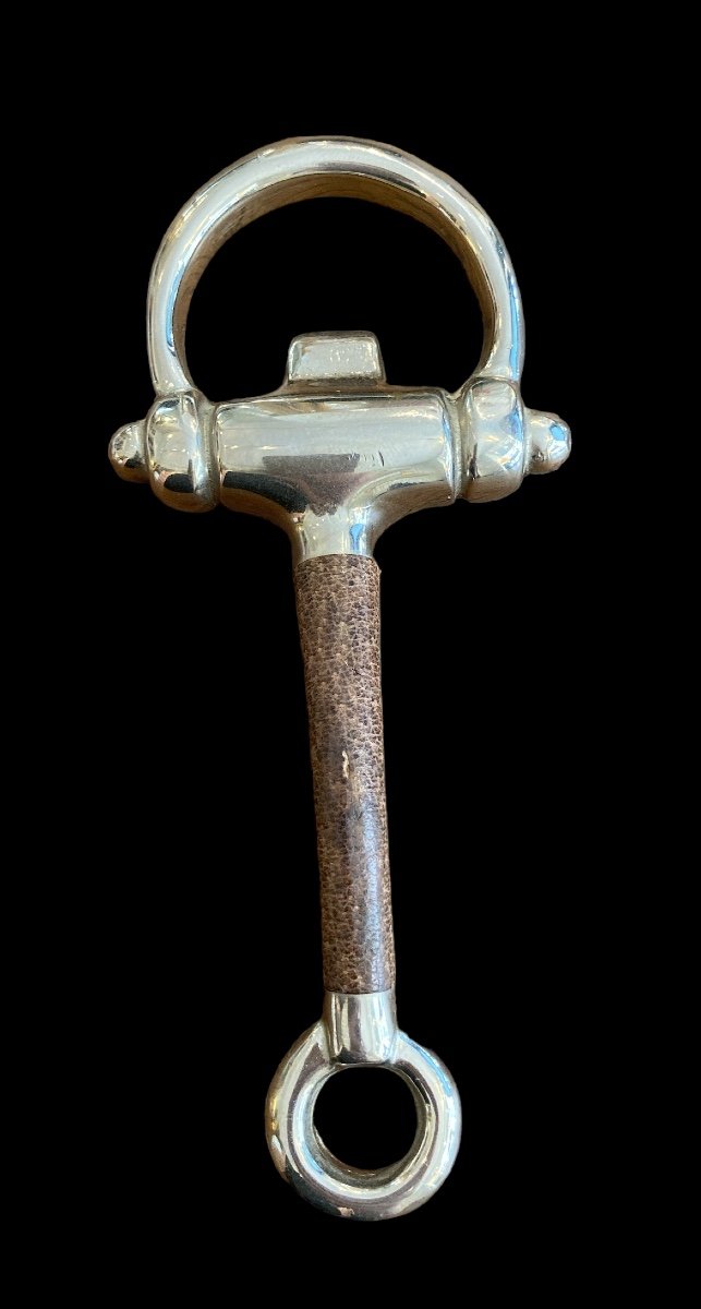 Gucci Silver Metal And Leather Bottle Opener, Twentieth