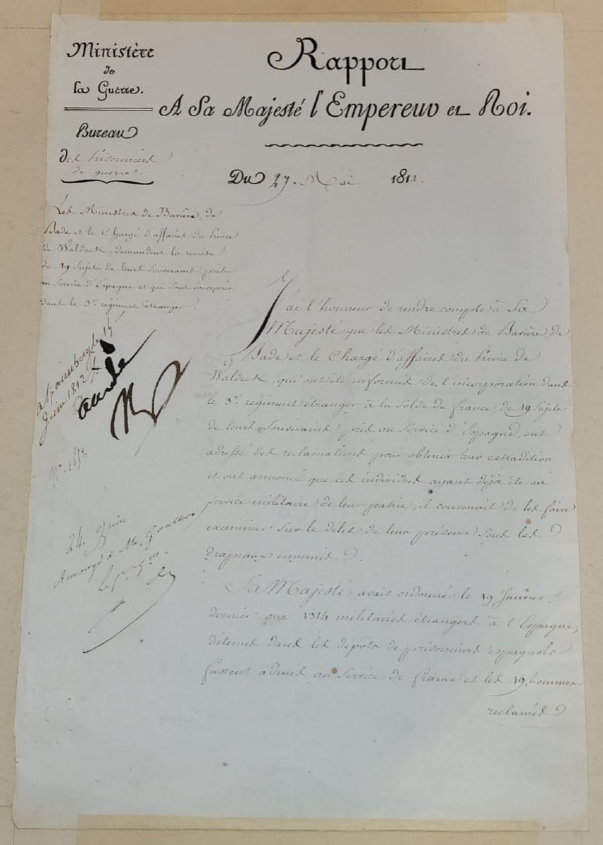Napoléon 1er Et Le Duc De Feltre, Apostille Sur Un Rapport Du 27 Mai 1812.