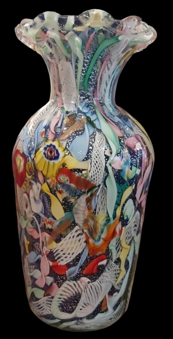 Dino Martens For Murano, Glass Paste Vase, Tutti Frutti, 1950s.-photo-3