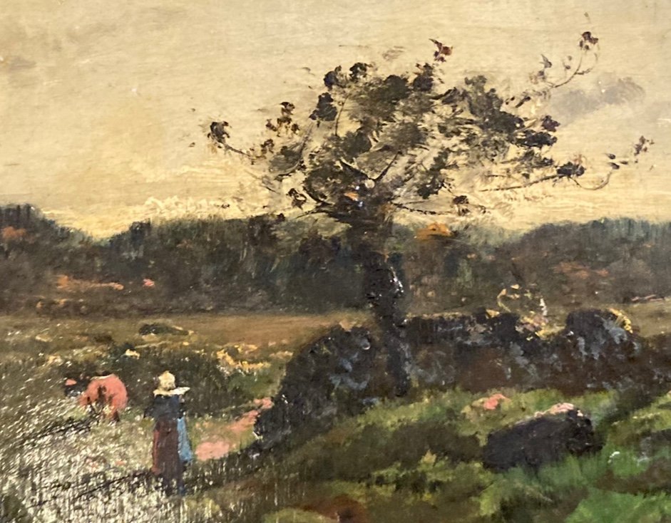 Léon Duval-gozlan, Oil On Panel Country Landscape, 19th Century-photo-3