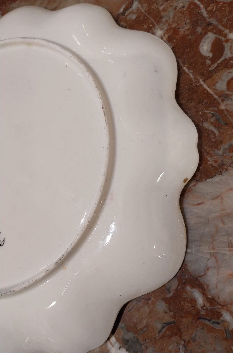 Manufacture De Vienne, Quatre Assiettes En Porcelaine, XIXe-photo-3
