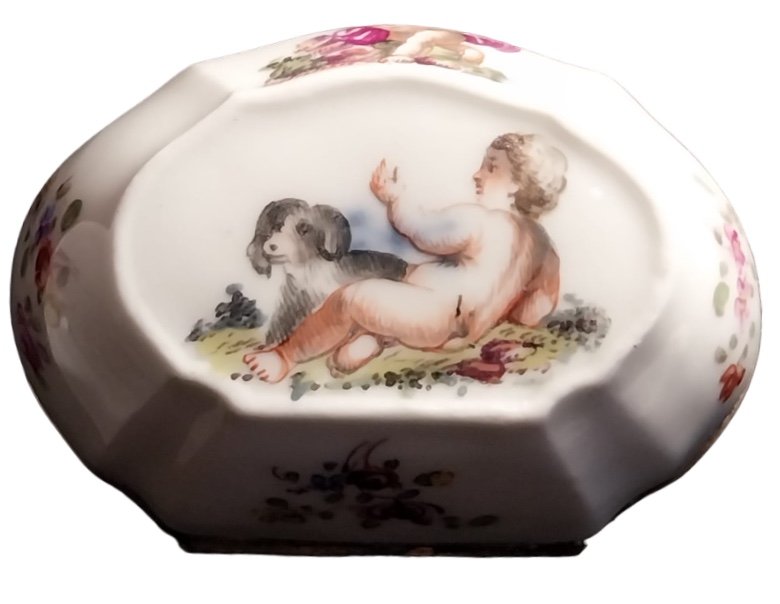 Meissen Porcelain Box, 19th Century.-photo-6