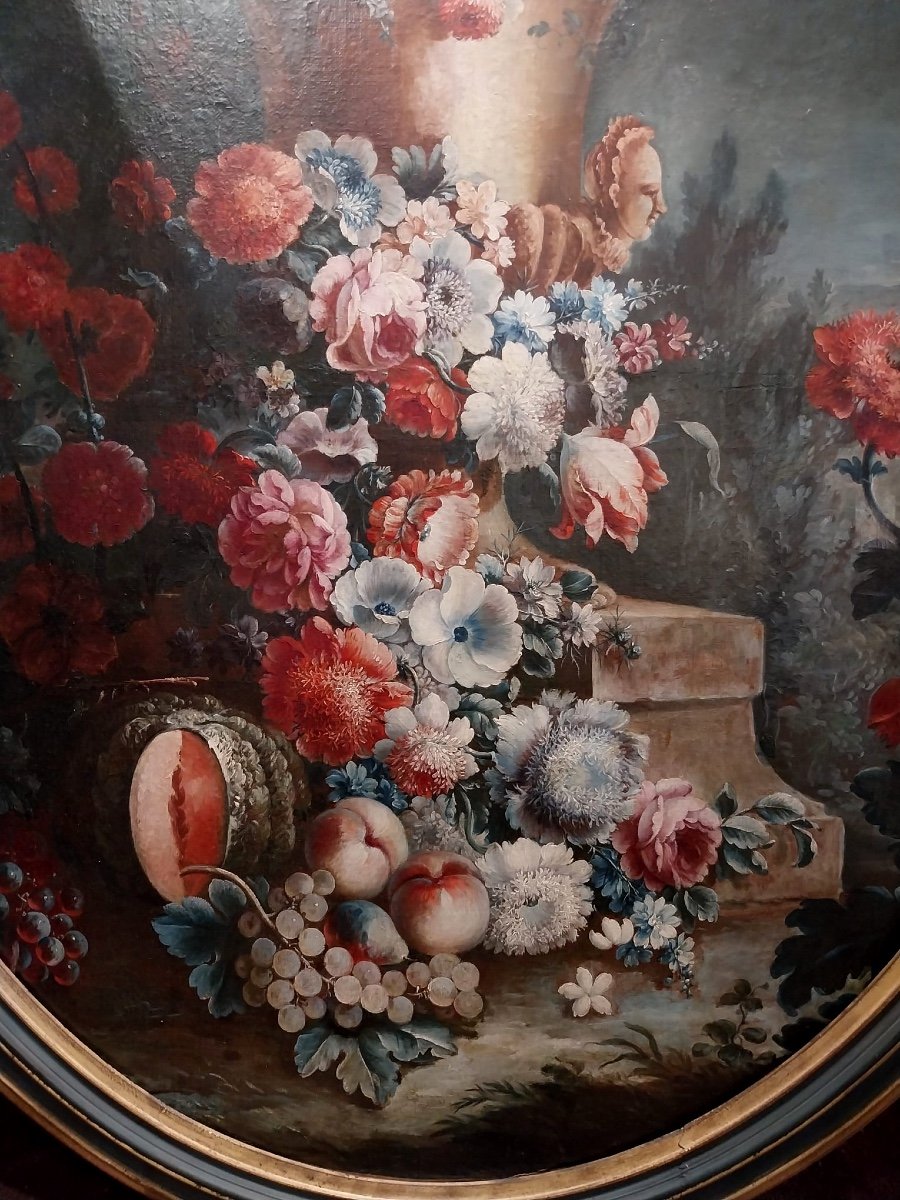 Huile Sur Toile, Nature Morte XVIIe-photo-2