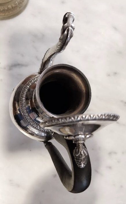 Tripod Jug In Sterling Silver, 19th Century-photo-3