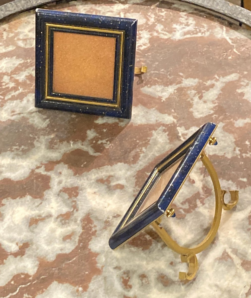 Pair Of Small Cartier Frames, 20th Century-photo-2