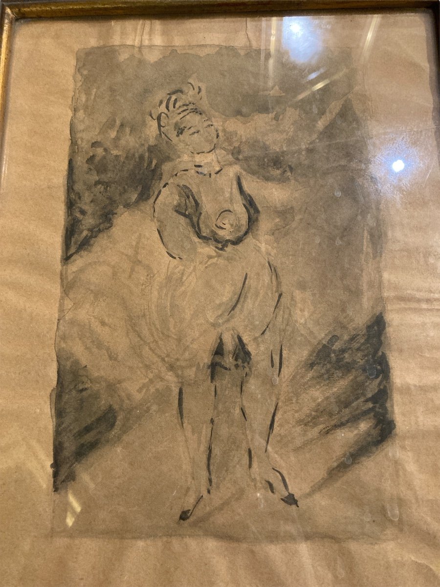 Constantin Guys, Dessin Au Lavis D’encre, XIXe-photo-3