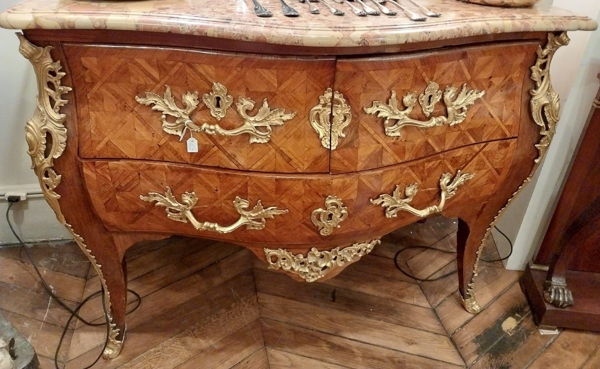 Roussel, Inlaid Commode, 18th Century-photo-4