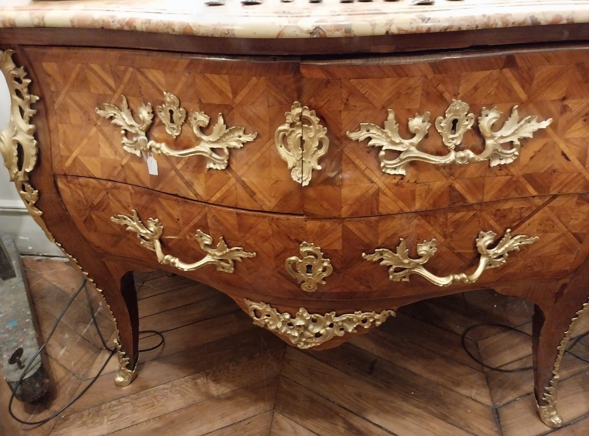 Roussel, Inlaid Commode, 18th Century-photo-1