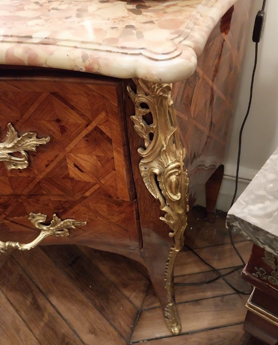Roussel, Inlaid Commode, 18th Century-photo-3