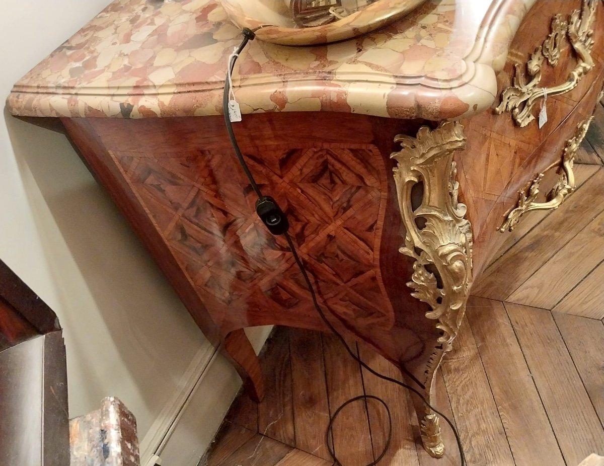 Roussel, Inlaid Commode, 18th Century-photo-5