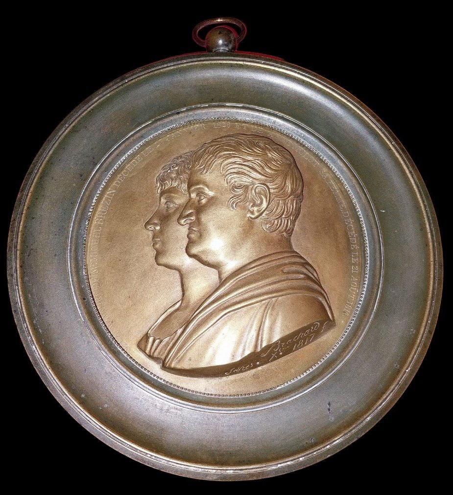 Brachard, Bronze Medallion, 19th Century-photo-1