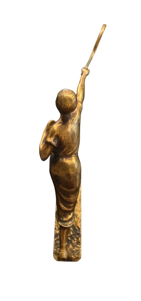 Bronze Statuette In Homage To Suzanne Lenglen, 20th Century-photo-4