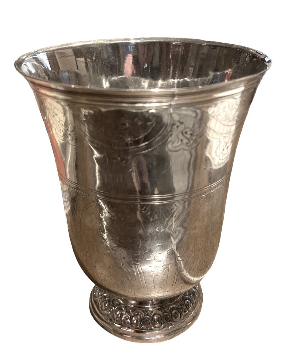 Noël-césar Boutheroue-desmarais, Timpani On Pedestal In Sterling Silver, 18th Century