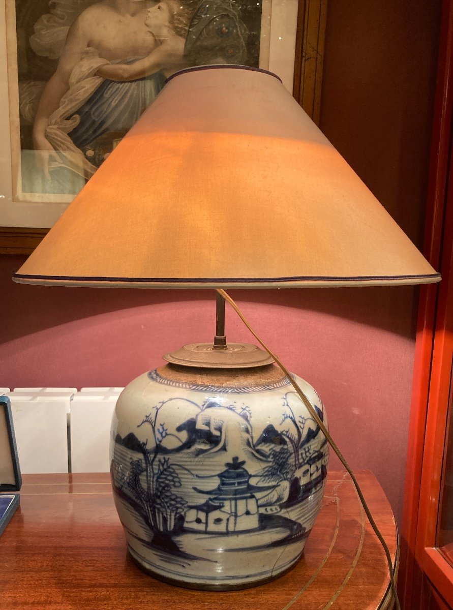 Pot à Gingembre Monté En Lampe, Chine, XXe