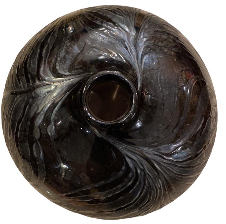 Claude Monod (1944-1990), Ball Vase With Tubular Tight Neck, 20th-photo-4